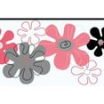 thumbnail image 1 of 879263 Flower Power Pink, Black, Silver Wallpaper Border YK0147b, 1 of 4