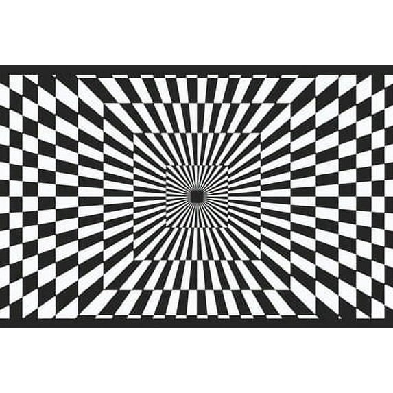 879298 Black & White Funky Optics Wallpaper Border FB075146b