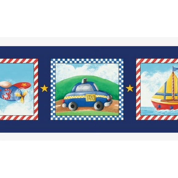 879299 Kids Transportation Wallpaper Border FB075231b BC1581131