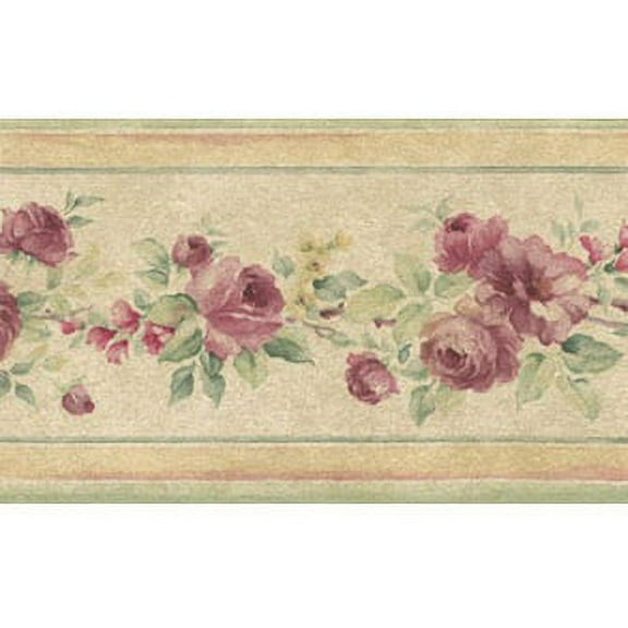 879397 Narrow Floral Wallpaper Border PF79501