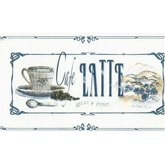 879411 Mocha Java, Cafe Latte, Vanilla Nut Classico Coffee Wallpaper Border AW77375