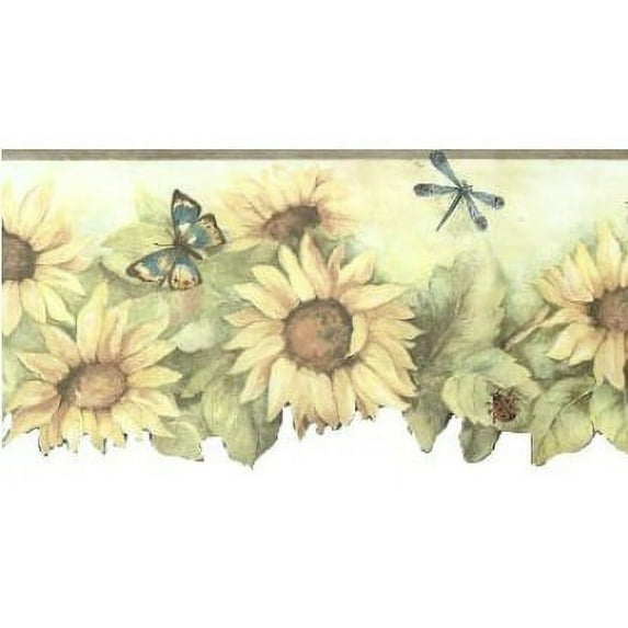 879483 Scalloped Sunflower Wallpaper Border BG71364dc