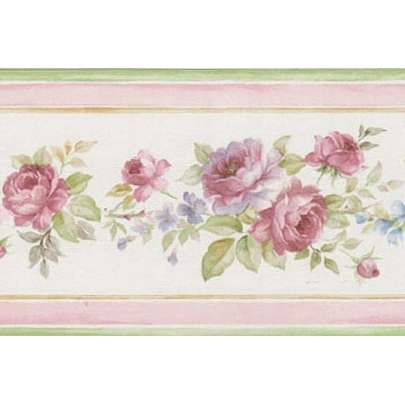 879489 Narrow Floral Wallpaper Border PF79505