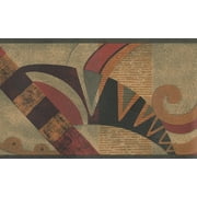 879537 Geometric Art Deco Wallpaper Border MN5008