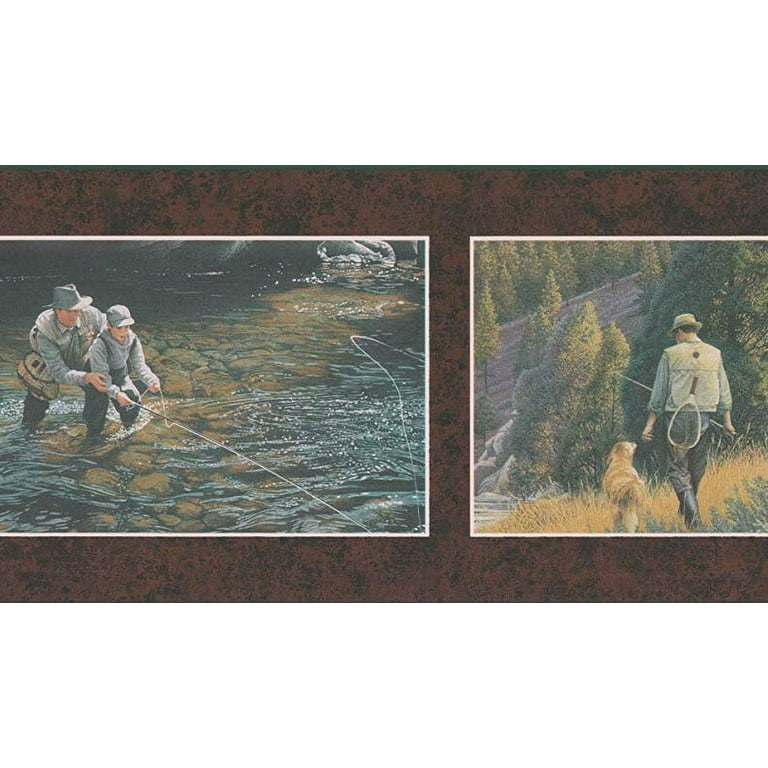879670 Fly Fishing with Buddy Wallpaper Border 92910fp