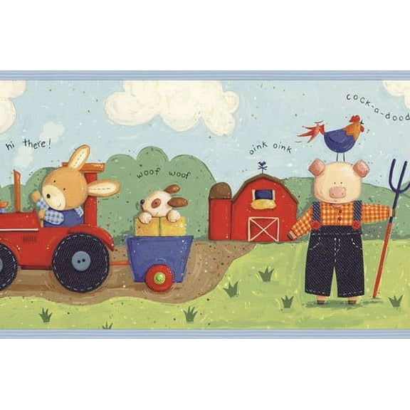 879691 Daisys Farm Barnyard Wallpaper Border CK83082b