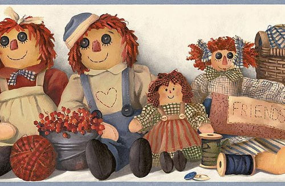 879700 Raggedy Ann and Andy Wallpaper Border GU92301b - Walmart.com