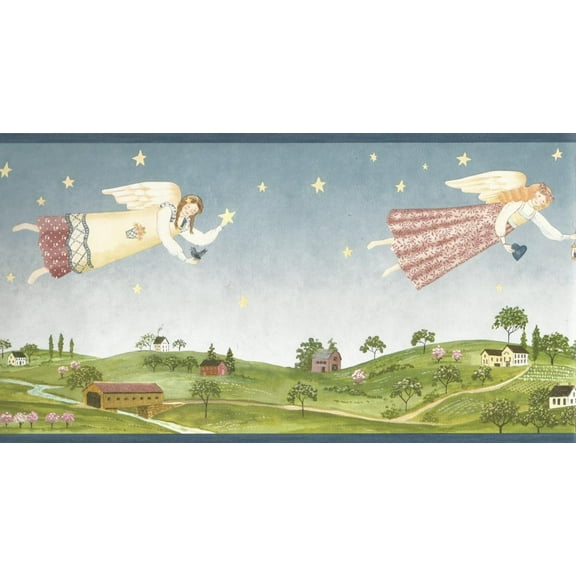 879776 Country Angel Night Sky Wallpaper Border 238b53224