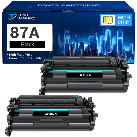 87A Toner Cartridge Compatible for HP 87A CF287A M501dn 87X CF287X Laserjet Pro M501dn M501n M506dn M506n M527dn M506x M527f M506 M501 M527 M527c M527z M506dh Black Printer Ink 2-Pack