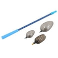 87cm 2 Section Retractable Carbon Rod with 3 Bait Casting Scoop Set