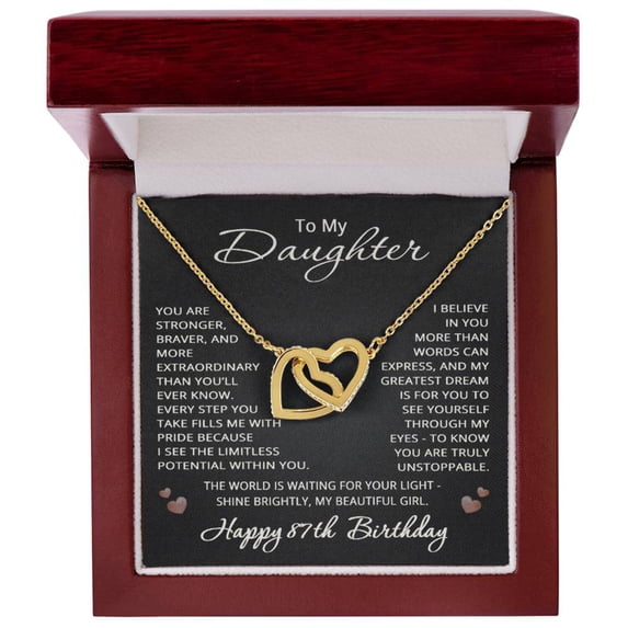 87th Birthday Gifts from Mom Dad for Daughter 87th Birthday Necklace Heart Pendant Jewelry 87 Years Old Birthday