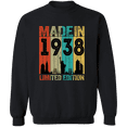 thumbnail image 1 of 87th Birthday Made In 1938 87 Years Old Born In New York 87 Years Of Being Awesome Crewneck Pullover Sweatshirt, 1 of 3