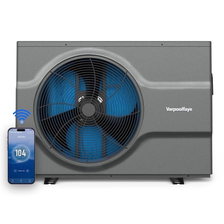 88,000 BTU Full DC Inverter Pool Heat Pump for Swimming Pools, Dual Function of Heating and Cooling, 25KW Electric Pool Heater with WiFi Smart Control via APP, 220-240V, up to 24,000 Gallons