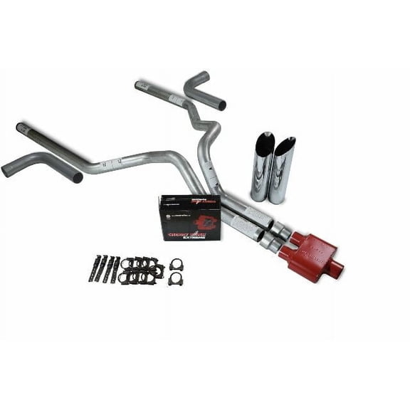 88-95 Chevy GMC 3" Dual Exhaust Kit Cherry Bomb Extreme Slash Side Exit
