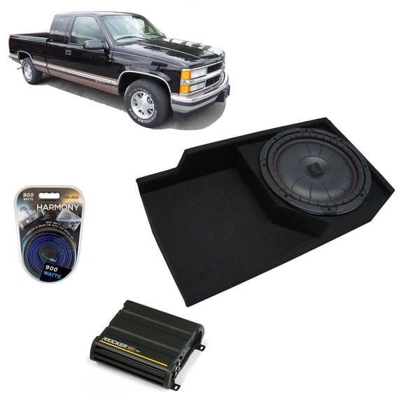 88-98 Chevy CK Silverado Ext Truck Kicker CompVT CVT10 Single 10 Sub Box CX300.1 - Factory Certified