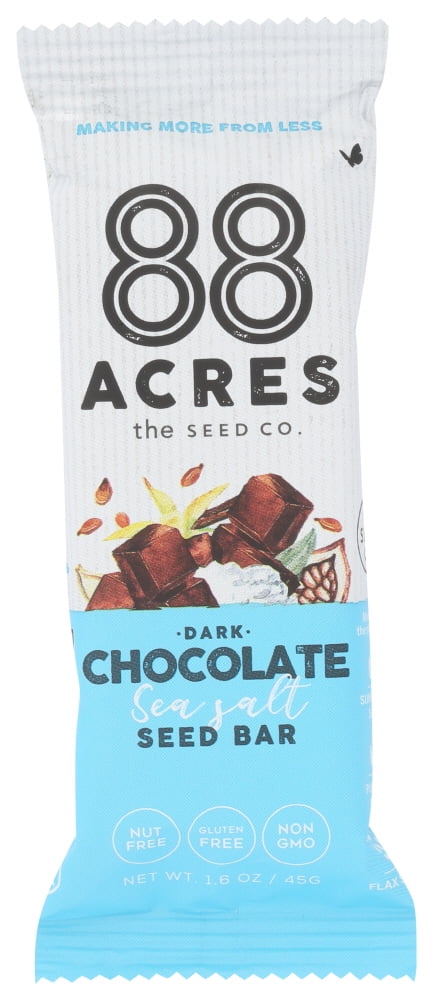 88 Acres Granola Bar, Chocolate And Sea Salt Craft Seed Bar, 1.6 Oz, Pack Of 9