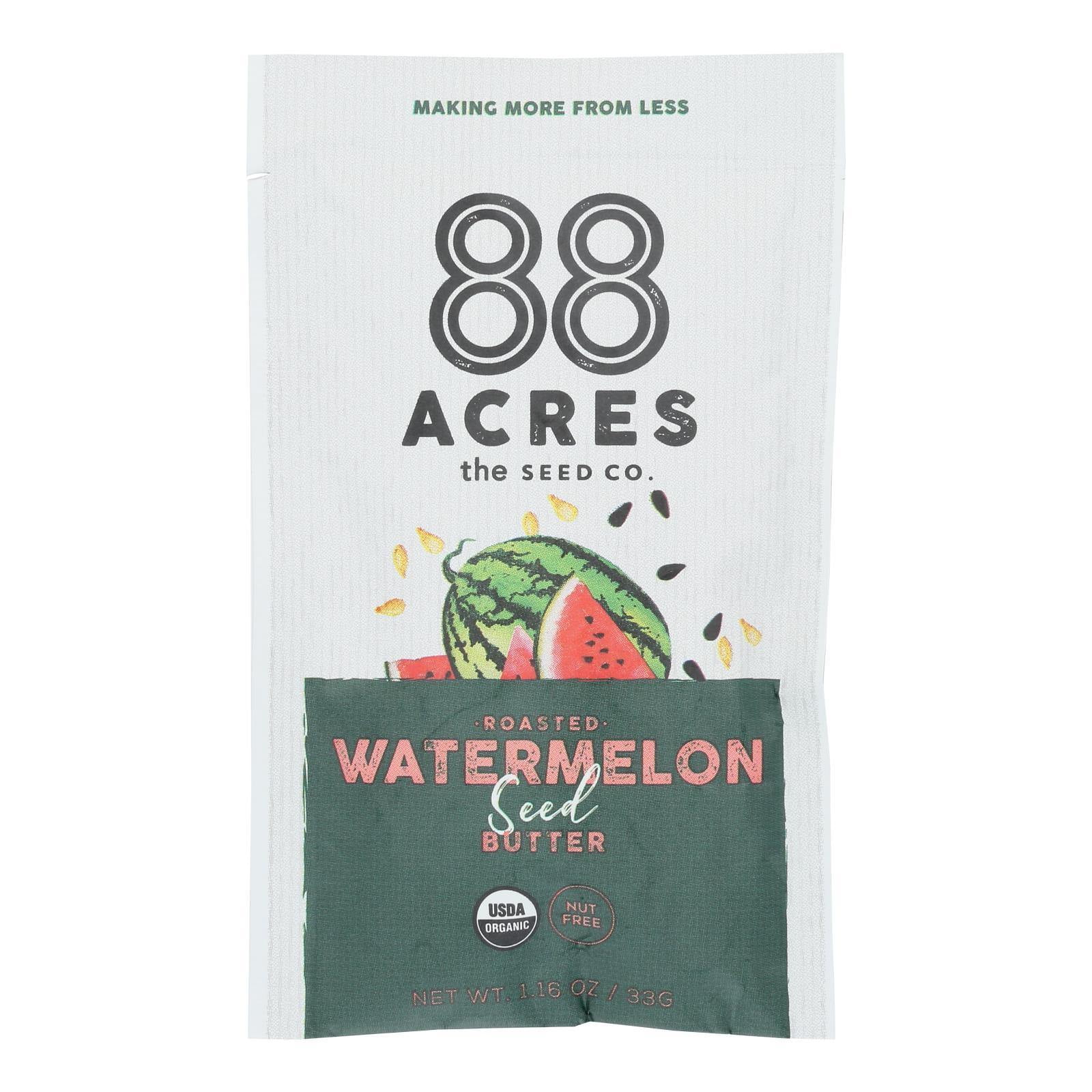88 Acres - Seed Butter - Organic Watermelon - Case of 10 - 1.16 oz.