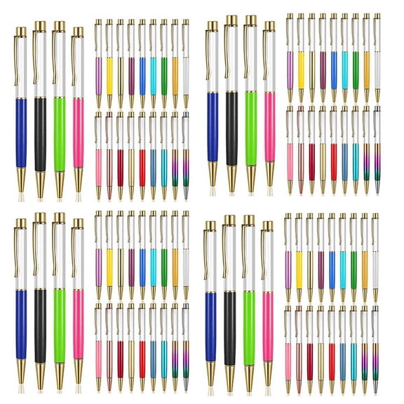 88 Colorful Empty Tube Floating DIY Pens,Metal Pens, Building Your Favorite Liquid Sand Pens Supplies for Many Occasions