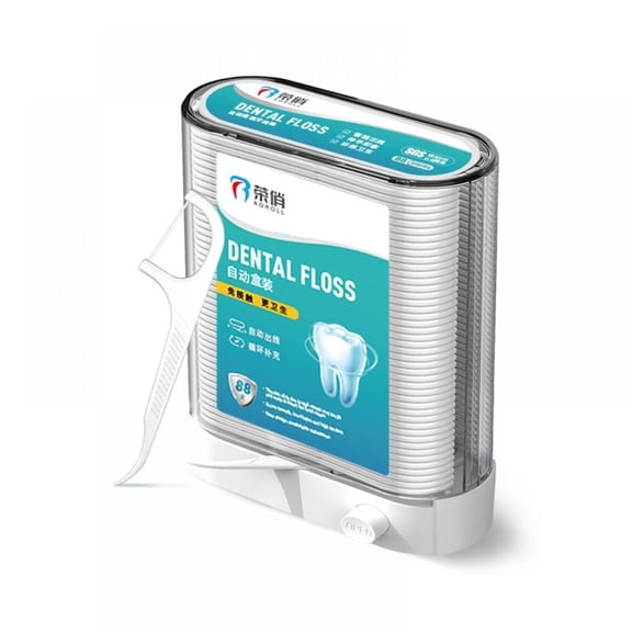 88 Count Portable Dental Floss Picks with Automatic Dispenser for Home Use