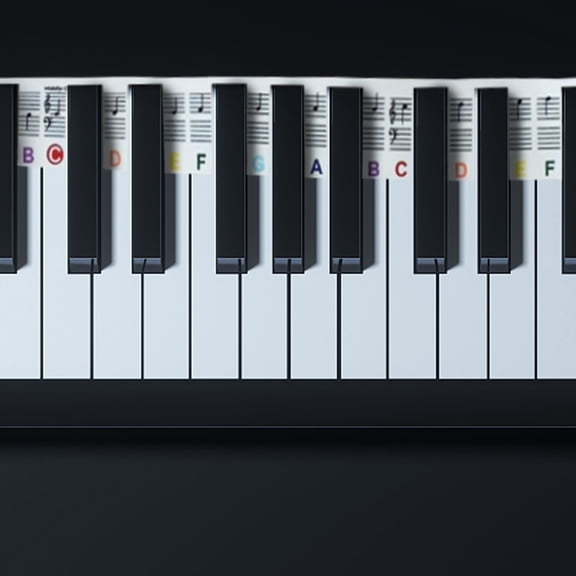 88 Key Detachable Piano Keyboard Label, Reusable Piano Keyboard Note Guide, Child Adult Beginner Piano Sticker in PE Box