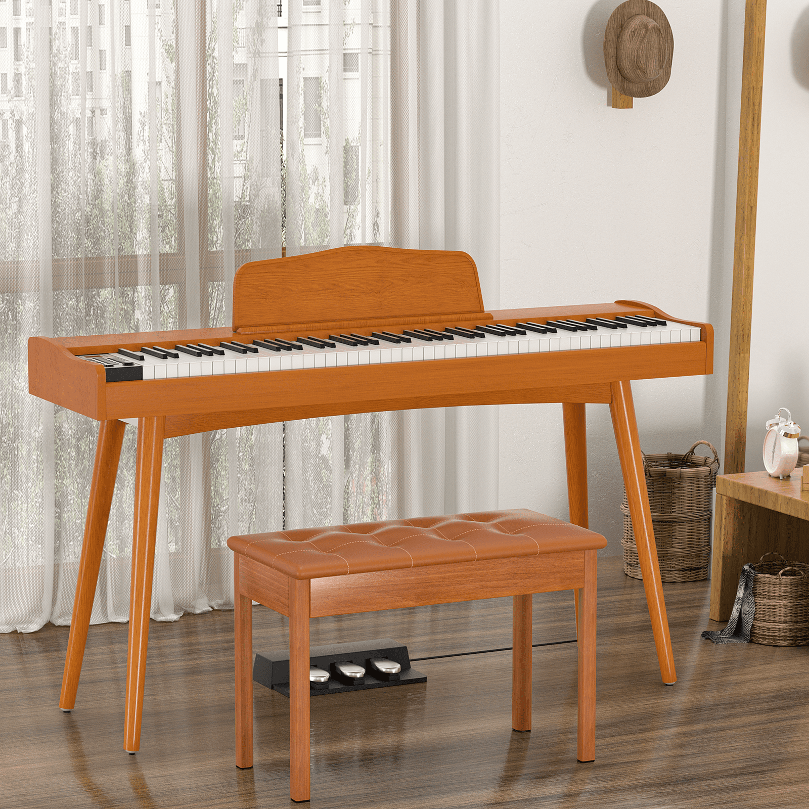 88 Key Digital Keyboard Piano with Weighted Keys Touchsensitive