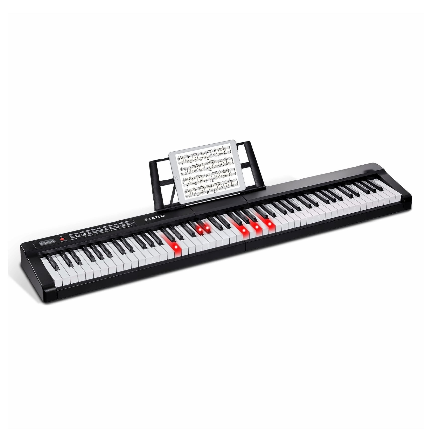 88 Key Digital Piano Keyboard - Semi Weighted Electric Piano, Portable Full Size Keyboard with Bluetooth, 1000 Tones & Rhythms, Headphone Jack, Sustain Pedal Input