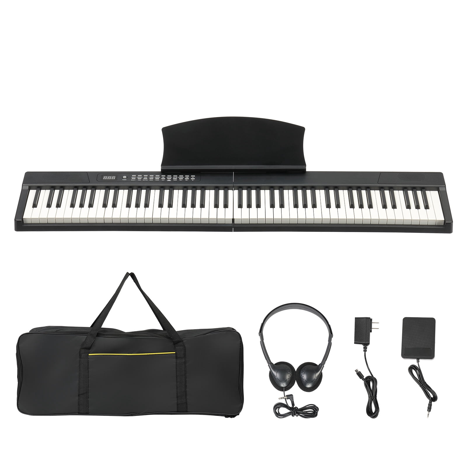 88 Key Magnetic Connection Piano Semi-Weighted Standard Digital Piano with MIDI Bluetooth, Handbag, Headphone