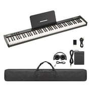 88-Key Piano Keyboard With Power Supply, Built In Speakers, Pedal,Protable Digital Music Keyboard Teaching For Beginners