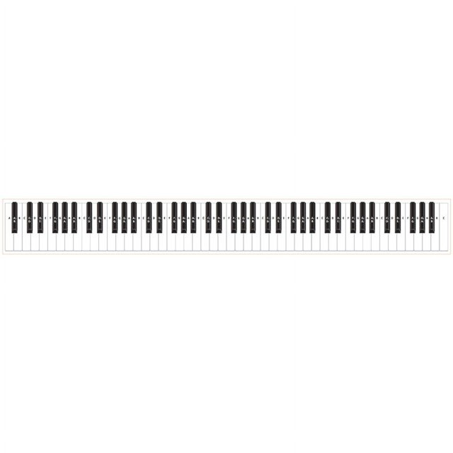 88 Key Practice Keyboard Piano & Note Chart for Behind the Piano Keys