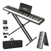 88 Keys Piano Keyboard Set, Electronic Digital Piano with Built-in Speaker Microphone, Portable Keyboard Gift Teaching for Beginners, Electric Piano for Birthday Gift