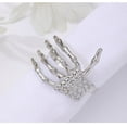 thumbnail image 1 of Zhuge Family Hotel Restaurant Desktop Decoration Napkin Rings, New Halloween Palm Napkin Rings Metal Napkin Rings -6 pieces (Silver), 1 of 4