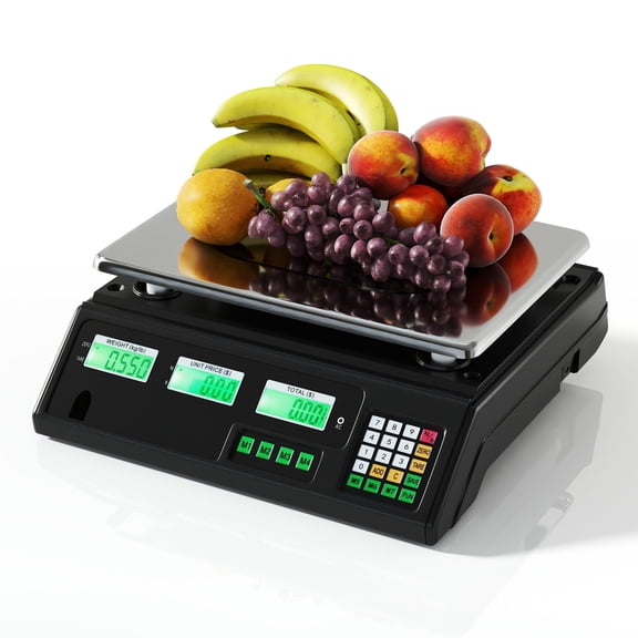 88 Lb 40 Kg Digital Commercial Food Scale with Counting Function, Lcd Dual Display, Rechargeable Battery