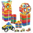thumbnail image 1 of 88 PCS Upgrade Magnetic Blocks, Gifts for 3 4 5 6 7 8 9 Year Old, Magnet Building Blocks for Kids, Girls & Boys, Christmas Gifts for Kid(Multicolor,Large Size), 1 of 8