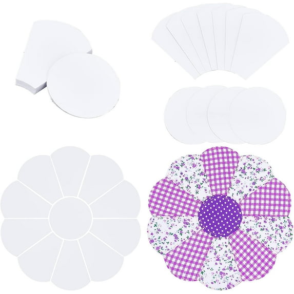 88 Pcs Flower Shape Paper Quilting Templates Handmade English Paper Piecing Trapezoid