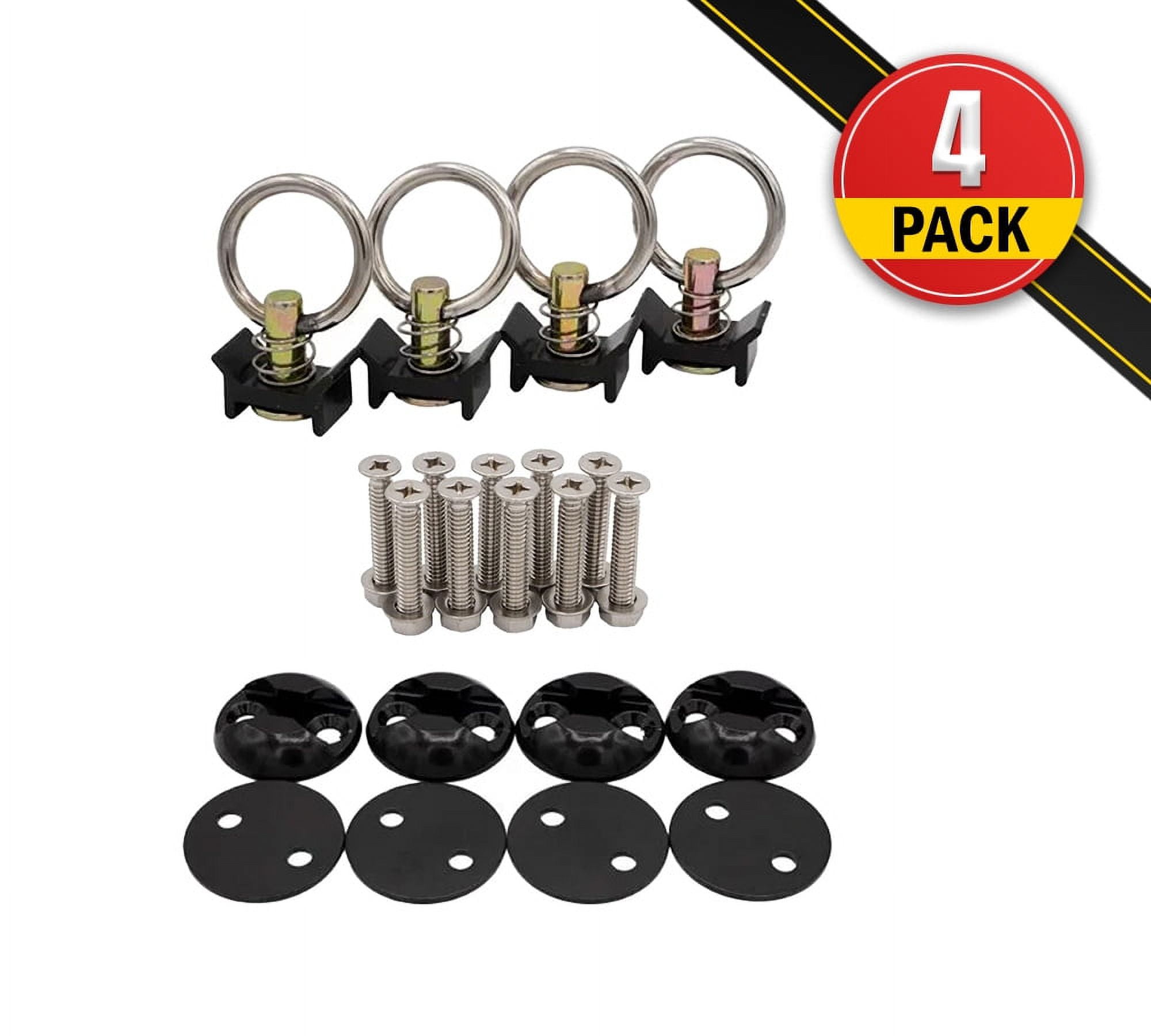 88 Pieces Black Tie Down Kit with 2