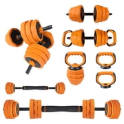 Shininglove 88 lbs lbs Adjustable Dumbbell Set, 4-in-1 Multi-Functional Weights for Home Gym, Converts to Barbell & Kettlebell