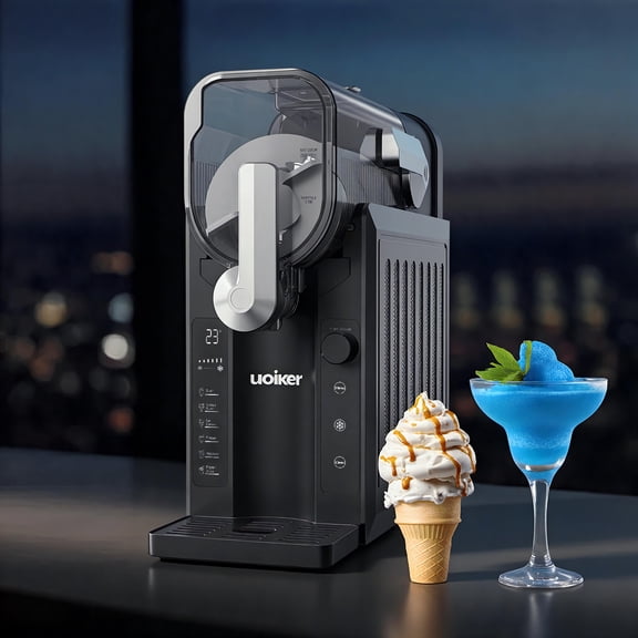 88 oz Slushy Machine Frozen Drink Maker, No Ice Required, Touch Screen with 6 Presets, Self-Cleaning Margarita & Smoothie Maker, Black