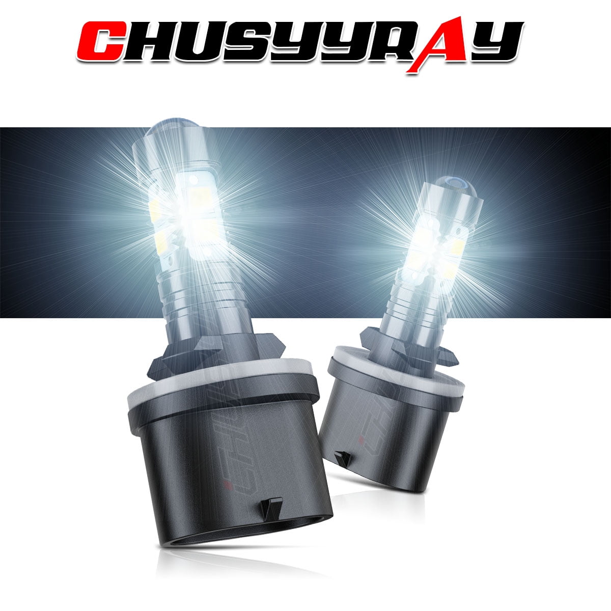 880 885 LED Headlight Low Beam Bulbs Kit 6500K Pure White 2Pcs - for Arctic Cat 0609-252