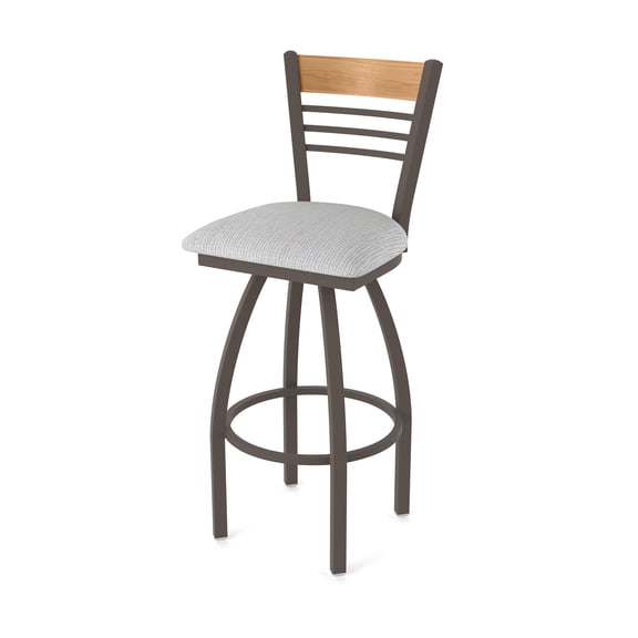 880 Eleanor 36" Swivel Extra Tall Bar Stool with Bronze Finish, Medium Back and Graph Alpine Seat
