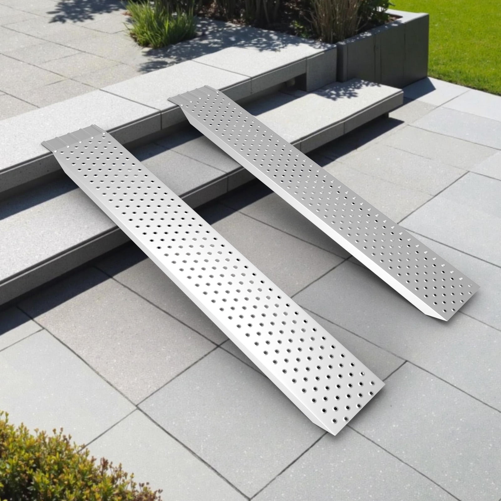 Slip Fall Ramps 880 Lbs Load Capacity Aluminum Shed Ramp, Versatile Loading Ramp ...