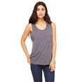 thumbnail image 1 of 8803 Womens Flowy Scoop Muscle Tank - Asphalt Slub, Small, 1 of 1