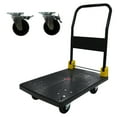 thumbnail image 1 of 880lb Capacity Foldable Platform Push Cart with Brake Wheels, Black Heavy-Duty Hand Truck & Dolly Cart for Home and Warehouse, 1 of 9