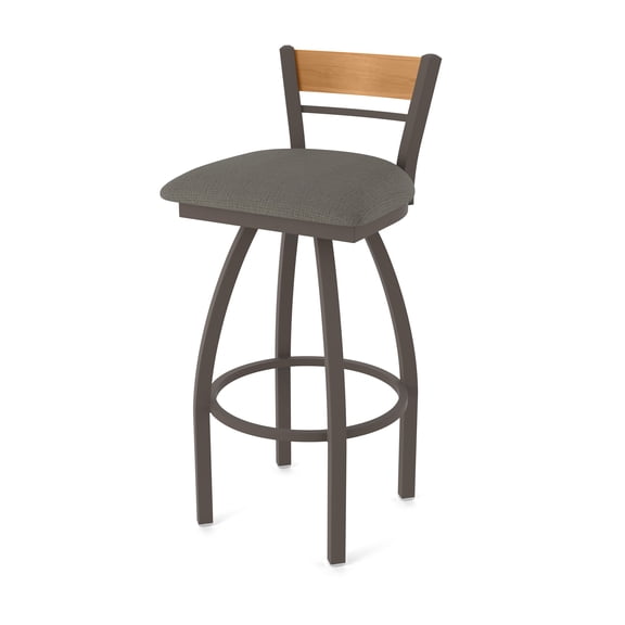 881 Revelle 30" Swivel Bar Stool with Bronze Finish, Medium Back and Graph Chalice Seat