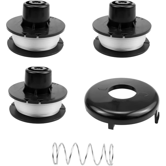 88175 Trimmer Spool Line 30Ft 0.065 Inch Fit for  51256 51301 51302 51303 51304 51305 Replacement Spring and Spool Cap for 10 Inch to 15 Inch Trimmers