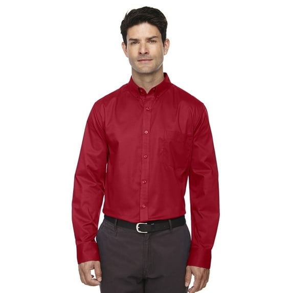88193 Core 365 Men's Operate Long-Sleeve Twill Shirt Classic Red XL