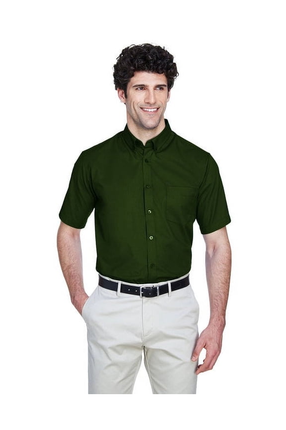 88194 CORE365 Men's Optimum Short-Sleeve Twill Shirt Forest 5XL