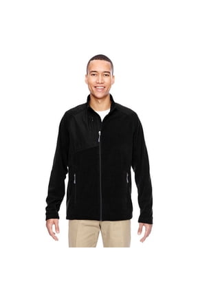 88215 North End Men's Excursion Trail Fabric-Block Fleece Jacket Black