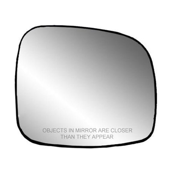 88241 - Fit System Passenger Side Non-heated Mirror Glass w/ backing plate, Chrysler Town & Country 08-16, Grand Caravan 08-18, C/ V 12-15, 6 1/ 16" x 6 3/ 4" x 8" (w/ o Blind Spot)