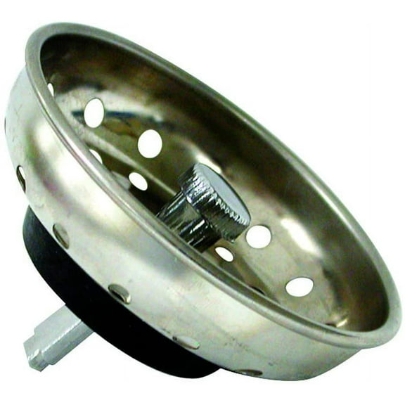 88275 3-1/4 inch Kitchen Sink Basket Strainer Splash Guard with Stationary Post, Stainless Steel