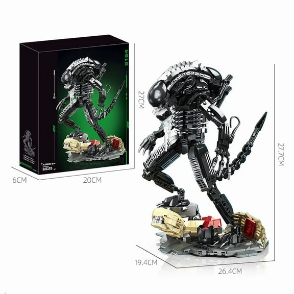 882PCS Alien Monster Building Blocks Classic Movie Robot Assemble Model Bricks Desktop Display Educational Toys Gifts For Kids